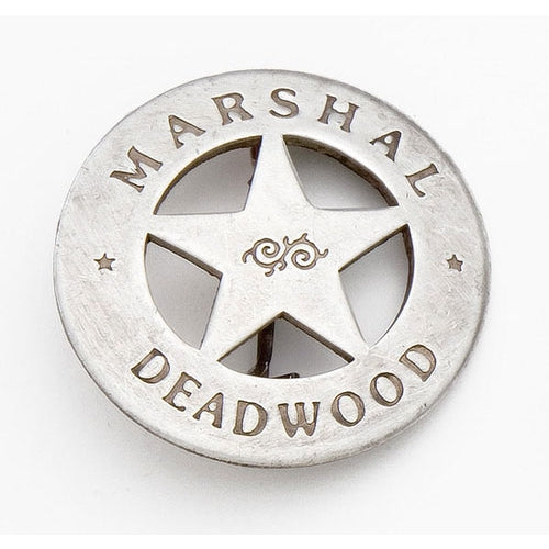 Old West Silver Deadwood Marshall&#039;s Badge