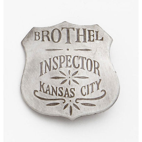 Old West Silver Kansas City Brothel Inspector&#039;s Badge