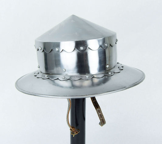 14th Century Kettle Helm - 16 Gauge Steel
