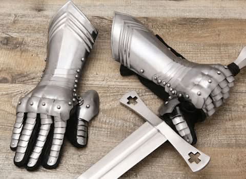 15th Century Gauntlets - 18 Gauge Steel