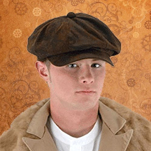 Steampunk Driver Brown Suede Hat