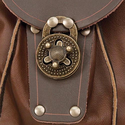 Brown Leather Spin Lock Sporran