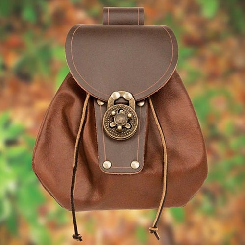 Brown Leather Spin Lock Sporran