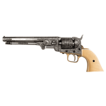 M1851 Engraved Navy Revolver-Non-Firing/ Silver