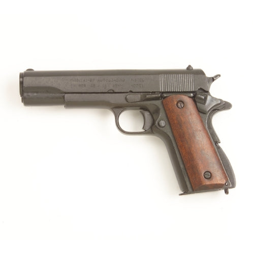 M1911 .45 Pistol With Wood Grips-Black