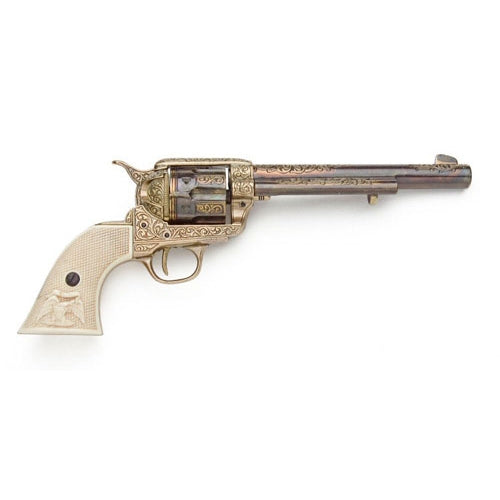 M1873 Gold Engraved Revolver- Non-Firing