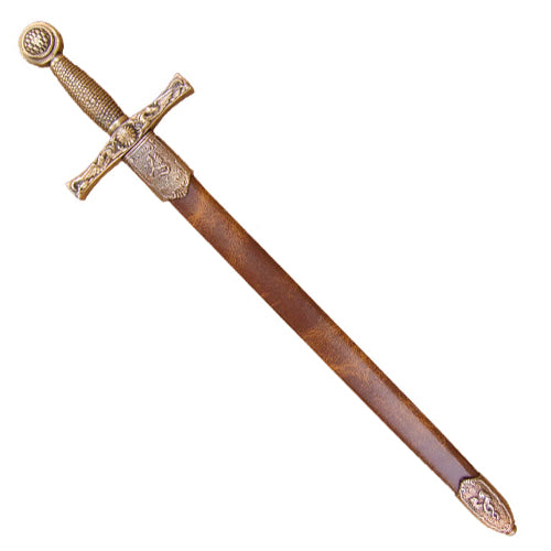Gold Trim Excalibur Letter Opener with Scabbard