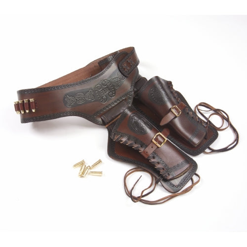Old West Double Rig Holster with Replica Bullets