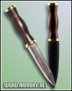 Wooden Sgian Dubh outside of sheath