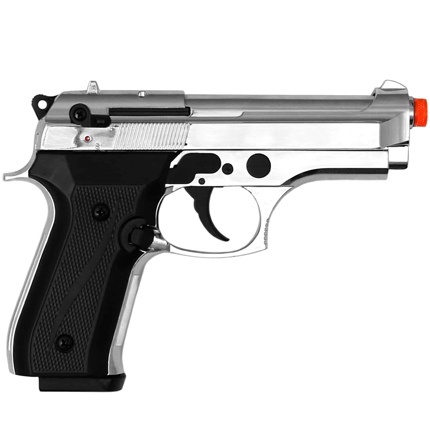 Jackal Dual Compact 9mm Pistol Chrome Finish - Blank Firing