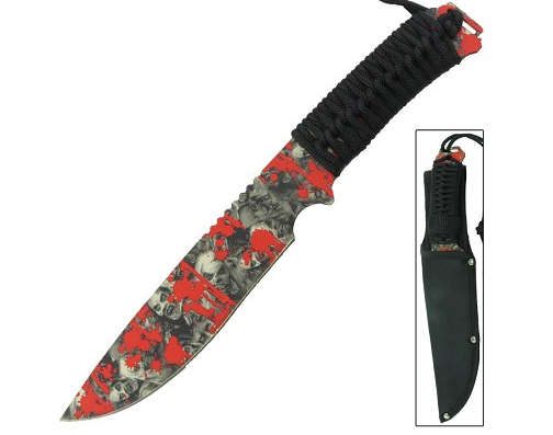 Cursed Souls Full Tang Zombie Hunting Fixed Blade Wilderness Survival Knife