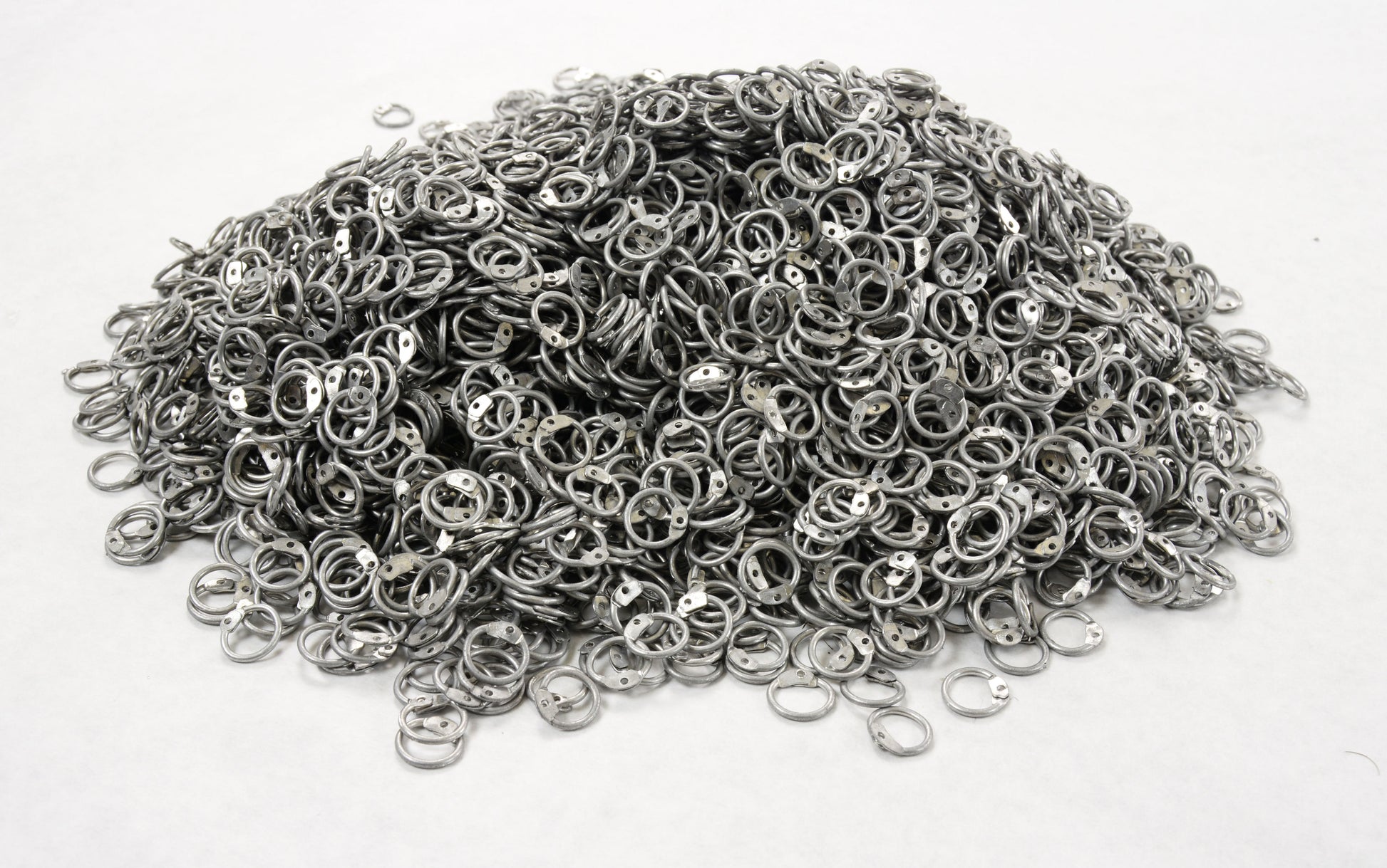 DRNA 1 kg Loose Aluminum Chainmail Rings - Round Ring with Rivets