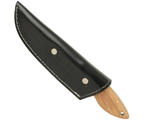 Full Tang Olive Wood Short Skinner Damascus Knife
