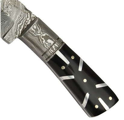 Outdoor Full Tang Hand Forged Damascus Steel Full Tang Tribal Hunting Knife