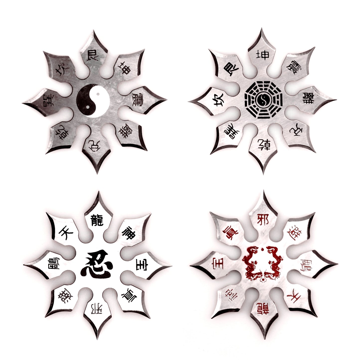8 Point Throwing Star Set (4")