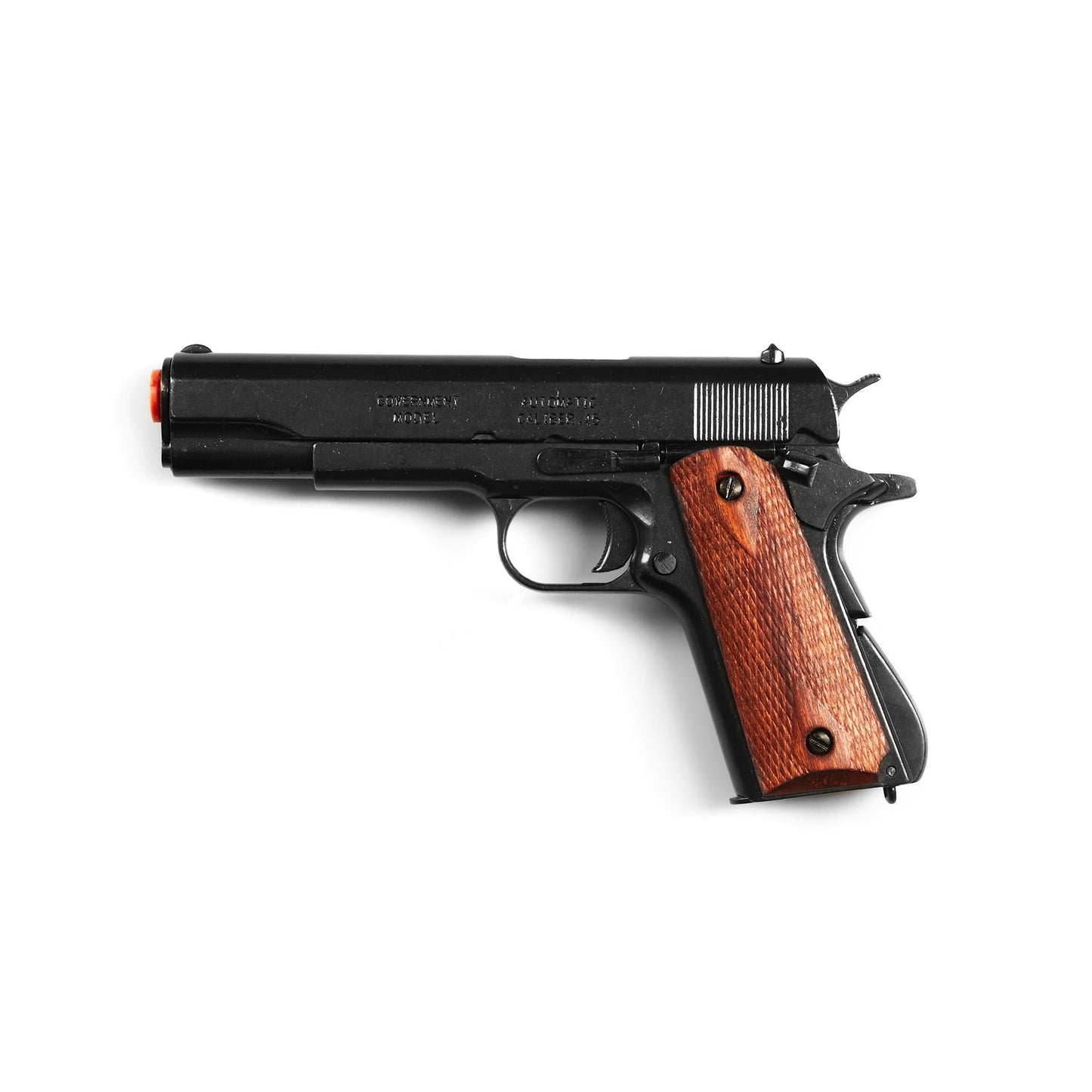 M1911A1 Black Finish Light Wood Grips Government Automatic Pistol Non-Firing Gun