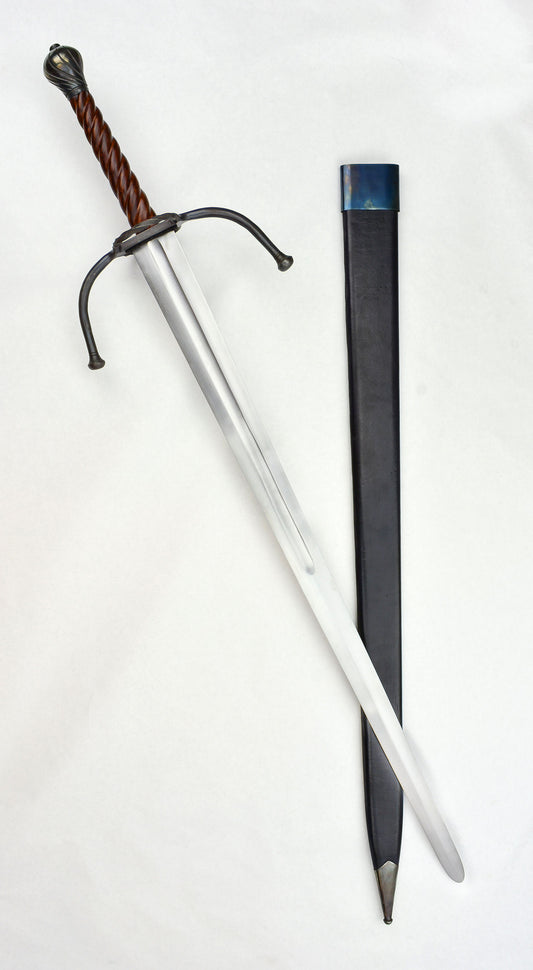 German Longsword with Twisted Wood Grip - Stage Combat Version