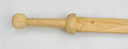 Wooden Rondel Guard Gladius closeup details of handle