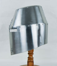 Load image into Gallery viewer, 14th Century Great Helm - 20 Gauge Steel
