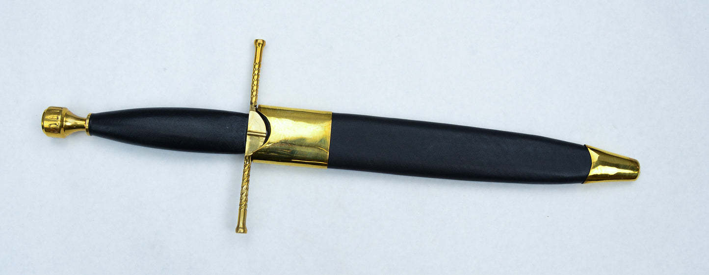 Brass Hilted Medieval Poignard Dagger