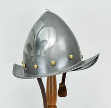 Load image into Gallery viewer, 16th - 17th Century Etched Morion Helm - 18 Gauge Steel
