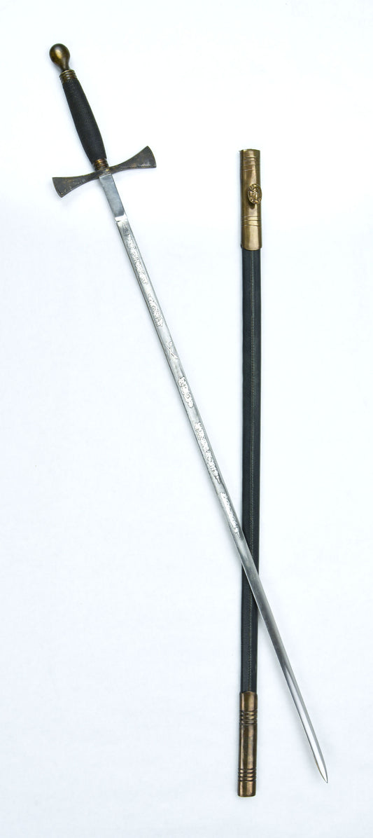 Late 19th Century Masonic Ceremonial Sword - Antiqued Brass Hilt