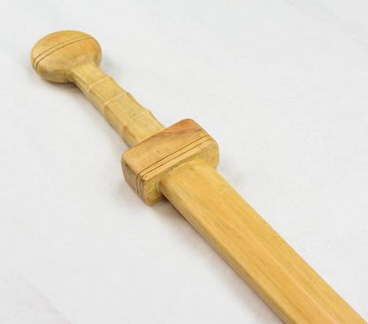 Wooden Gladius closeup of handle