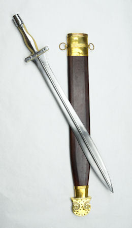 Greek Campovalano Xiphos with Composite Bone and Steel Hilt