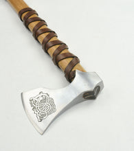 Load image into Gallery viewer, Viking Type E Axe with Etched Norse Design
