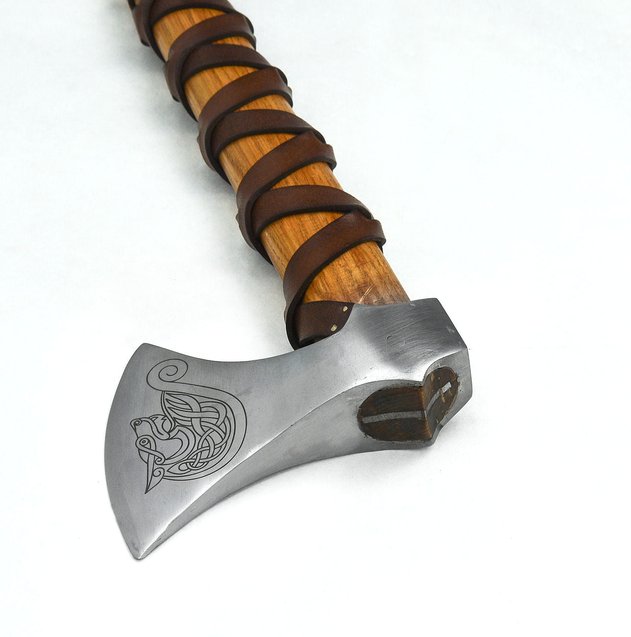 Viking Type G Axe with Etched Norse Design