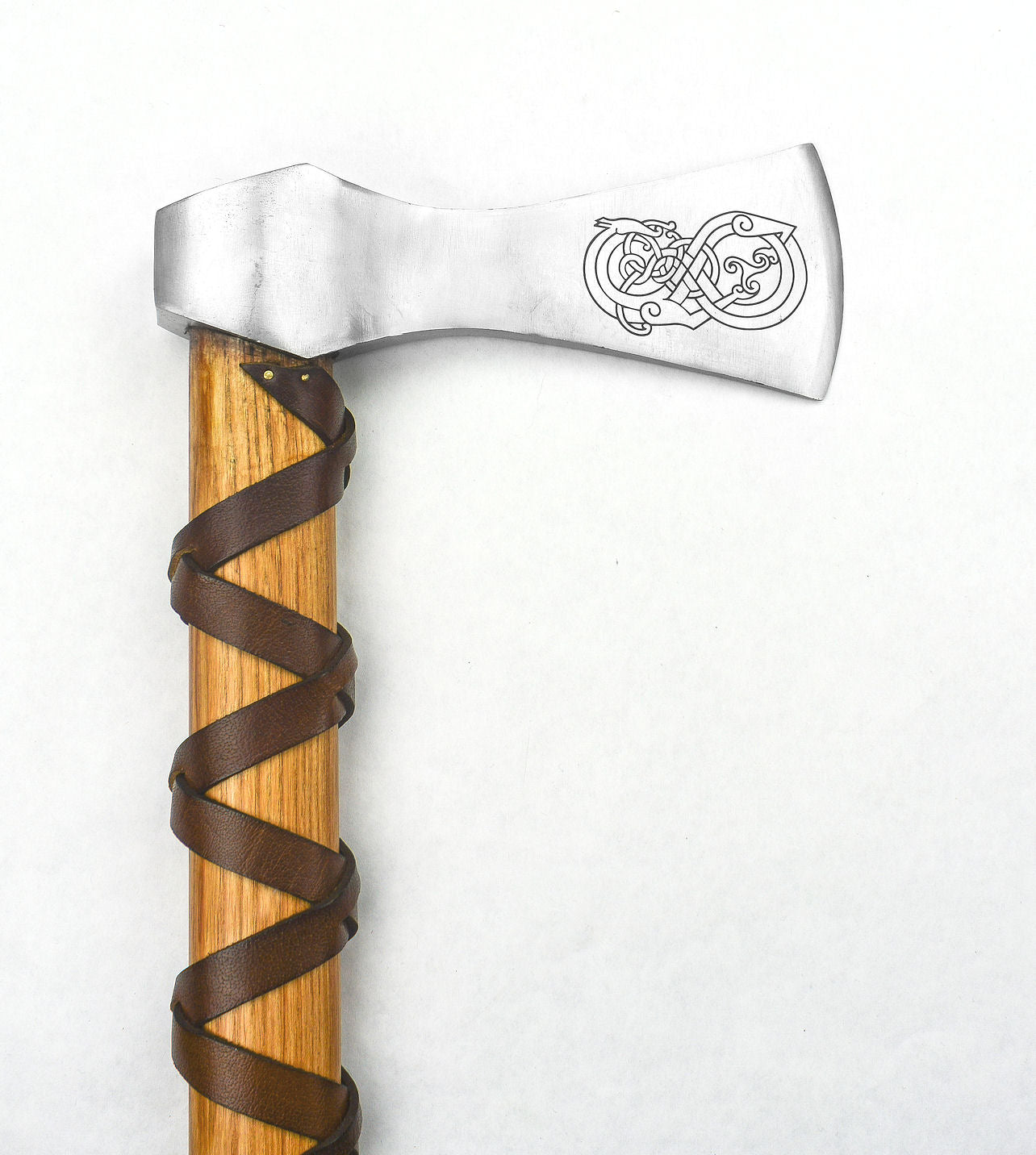 Viking Type A Axe with Etched Norse Design