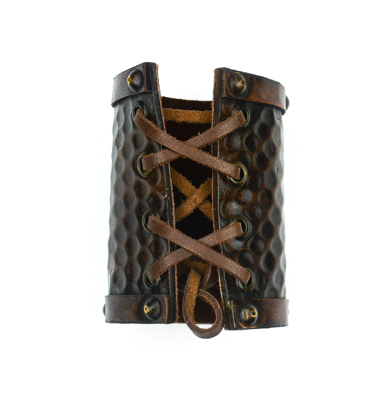 Celtic Leather Cuff with Large Triskele