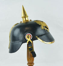 Load image into Gallery viewer, Leather Picklehaube Helmet
