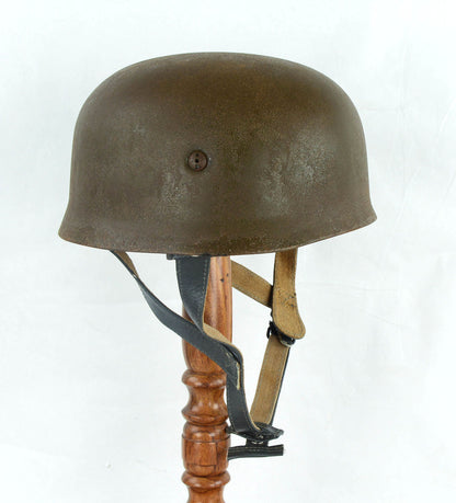 WWII German Paratrooper Helmet with Antiqued Finish side view