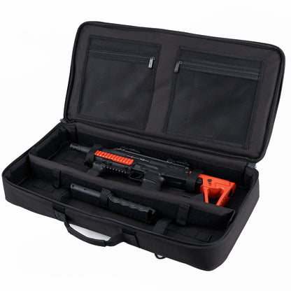 black Byrna Tactical Compact Rifle case open 