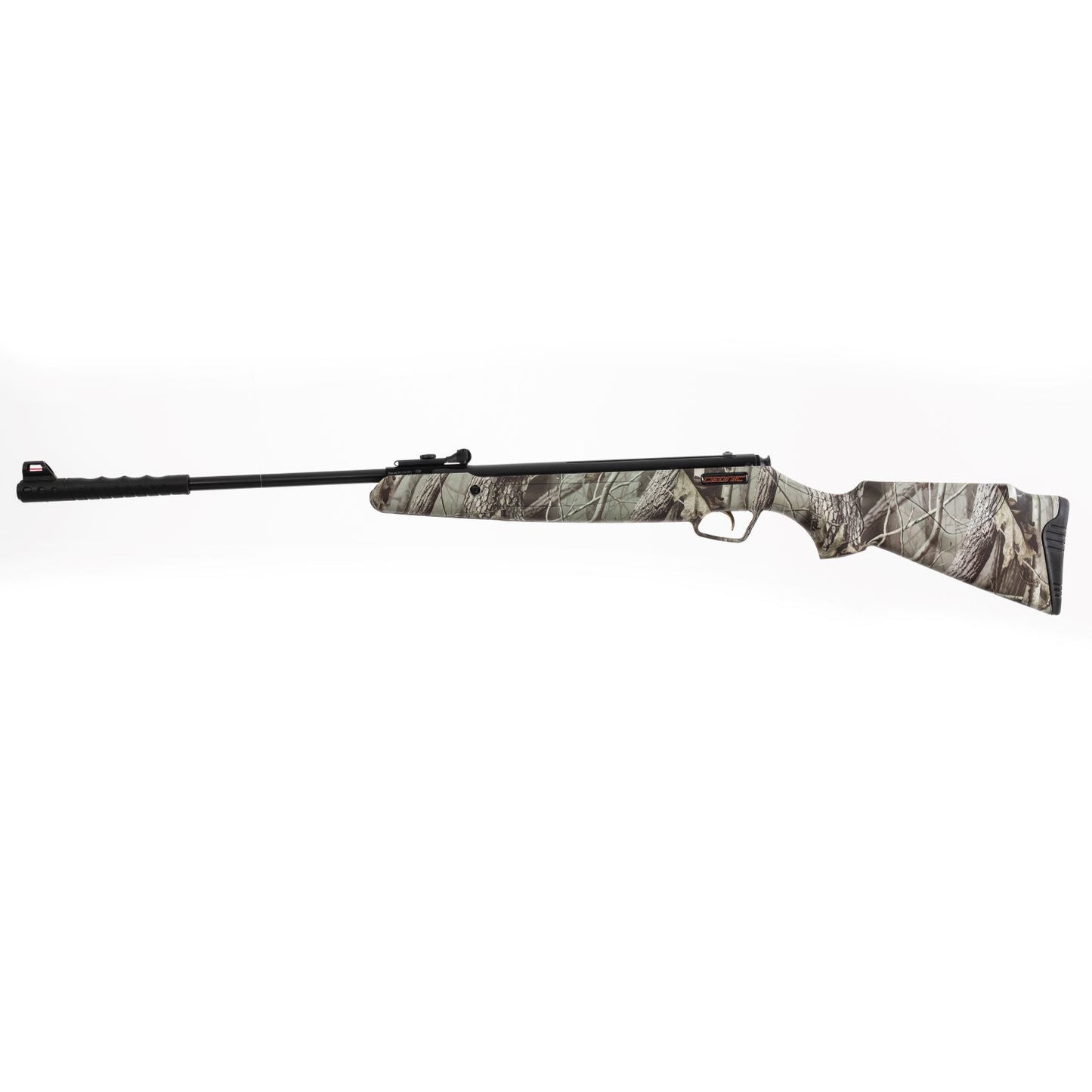 Left side view of a camo Ceonic Spring Piston Air Rifle