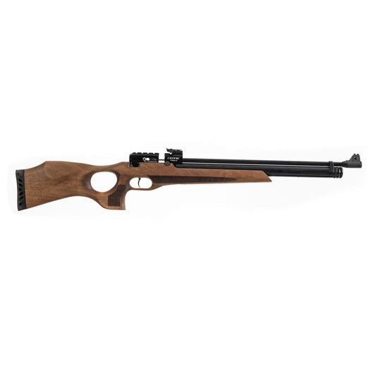 Right side view of a brown Ceonic PCP Air Rifle .22 Caliber