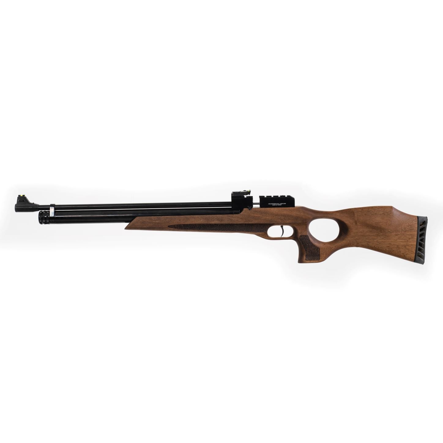 Left side view of a brown Ceonic PCP Air Rifle .22 Caliber