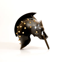 Load image into Gallery viewer, Black Spiked Gladiator Helm
