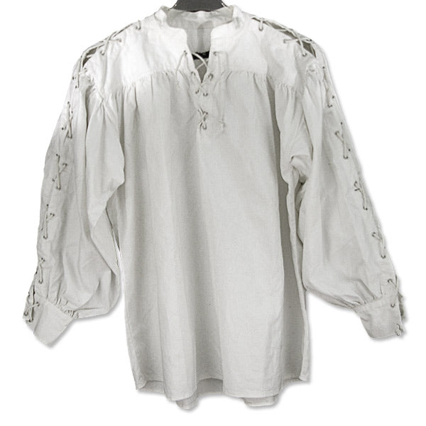 CAS Hanwei Cotton Shirt, Collarless, Laced Neck&Sleeves