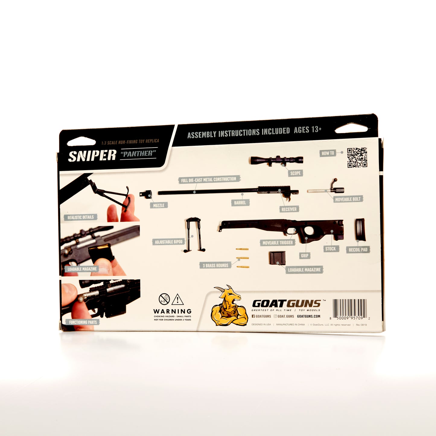 Goatguns Miniature Sniper Rifle - Black - Panther