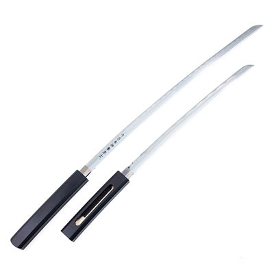 2 in one Black Shirasaya Samurai Sword by AWMA