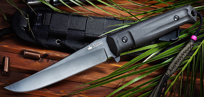 Croc D2-Black Titanium Knife