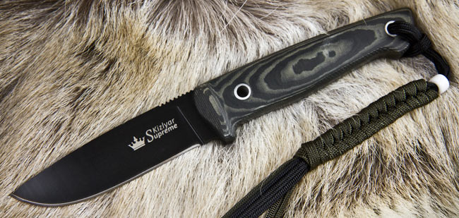 Santi Aus8-Black Titanium Knife