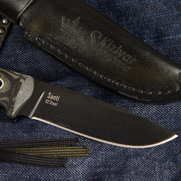 Santi D2-Black Titanium Knife