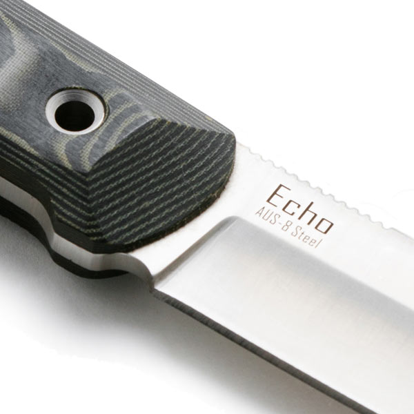 Kizlyar Supreme Echo Aus8  Fixed Blade Knife- Satin Finish