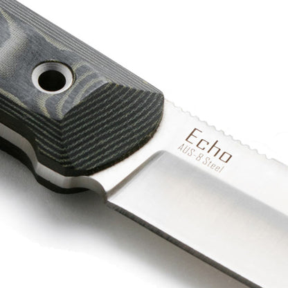 Kizlyar Supreme Echo Aus8  Fixed Blade Knife- Satin Finish