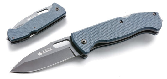 Kizlyar Supreme UTE 440C Folding Knife- Gray Titanium