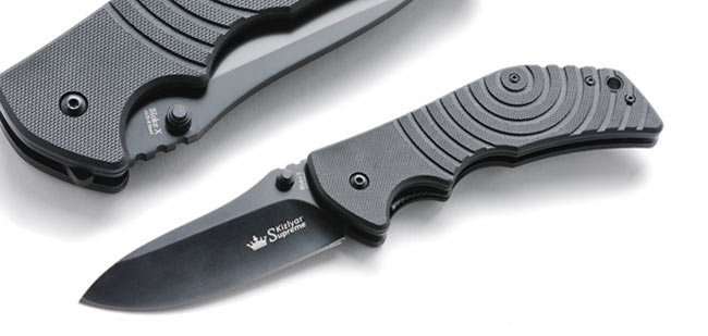 Kizlyar Supreme  Bloke X-Aus8-Black Titanium Knife