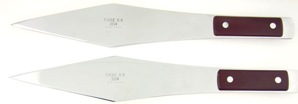 Two Throwing Knives Set- Stainless Steel with Blood Groove
